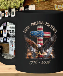 Faith Freedom 250 Years – USA 250th Anniversary 4th of July mug