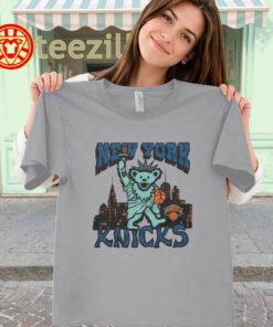 Grateful Dead New York Knicks Bear Shirt - Deadhead Basketball Tee-classic
