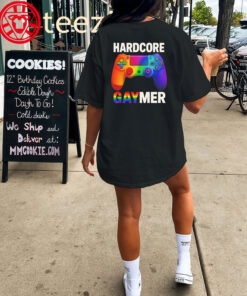 Hardcore Gaymer Shirt – Rainbow LGBTQ Gamer Tee