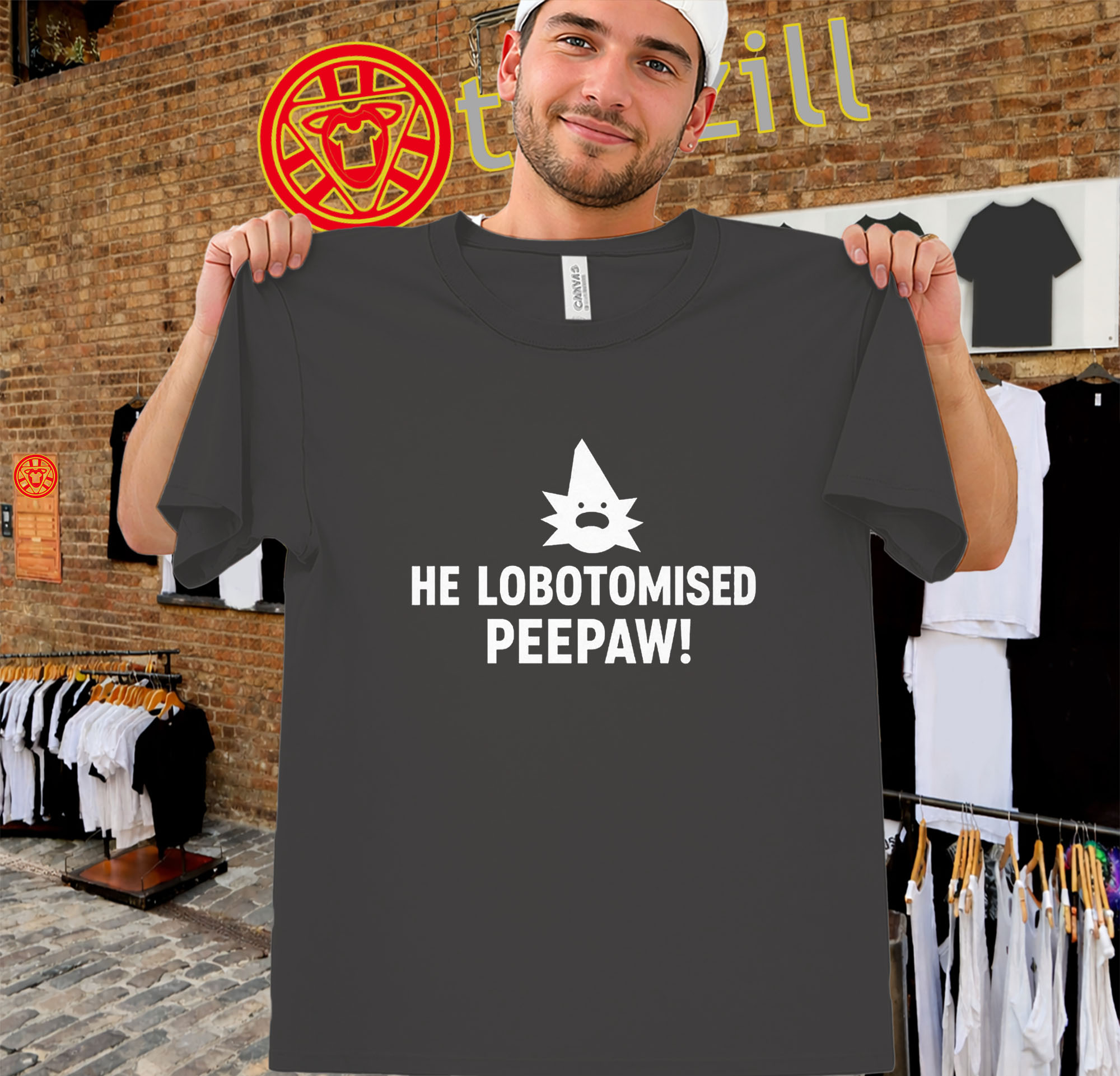 He Lobotomised Peepaw Shirt - Viral Meme Quote-unisex