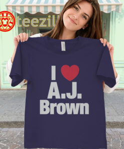 I Heart A.J. Brown Shirt – New England Football Fan-classic