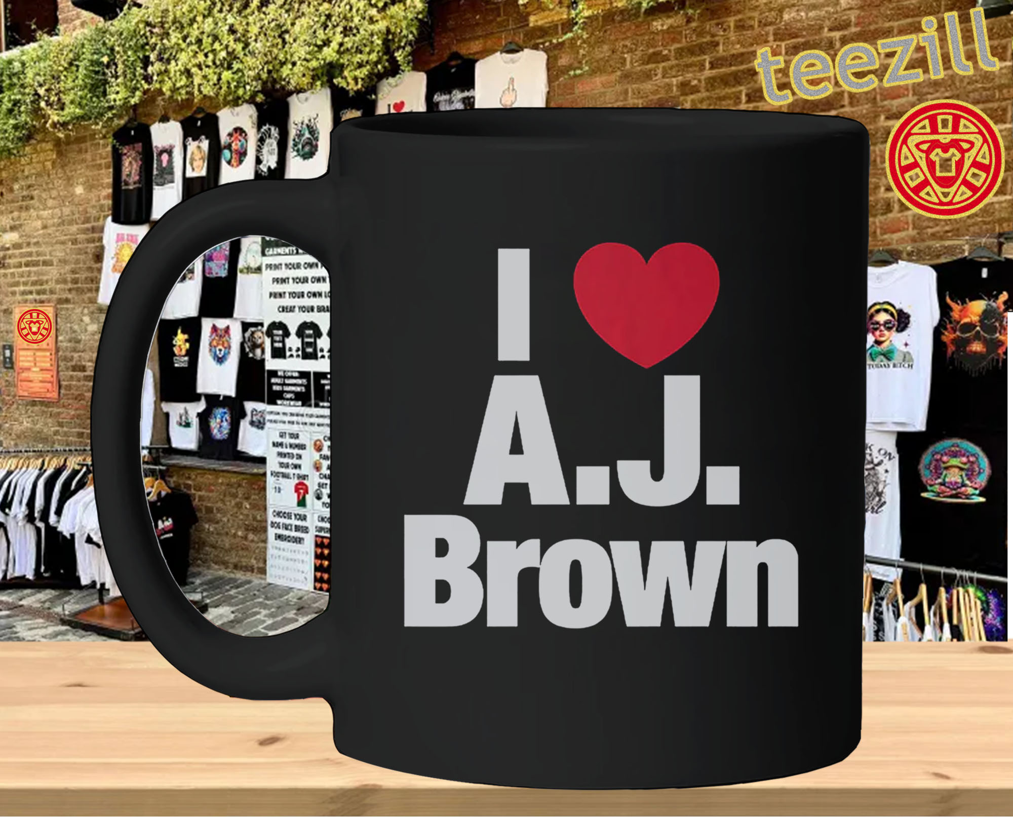 I Heart A.J. Brown – New England Football Fan mug