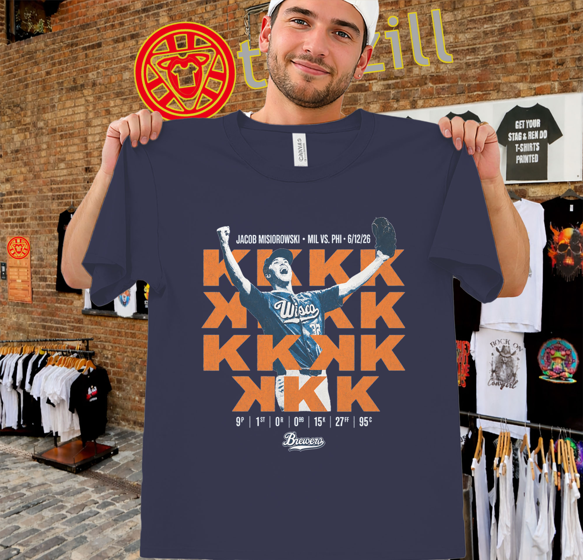 Jacob Misiorowski Shirt - Brewers 15K Complete Game Shutout unisex