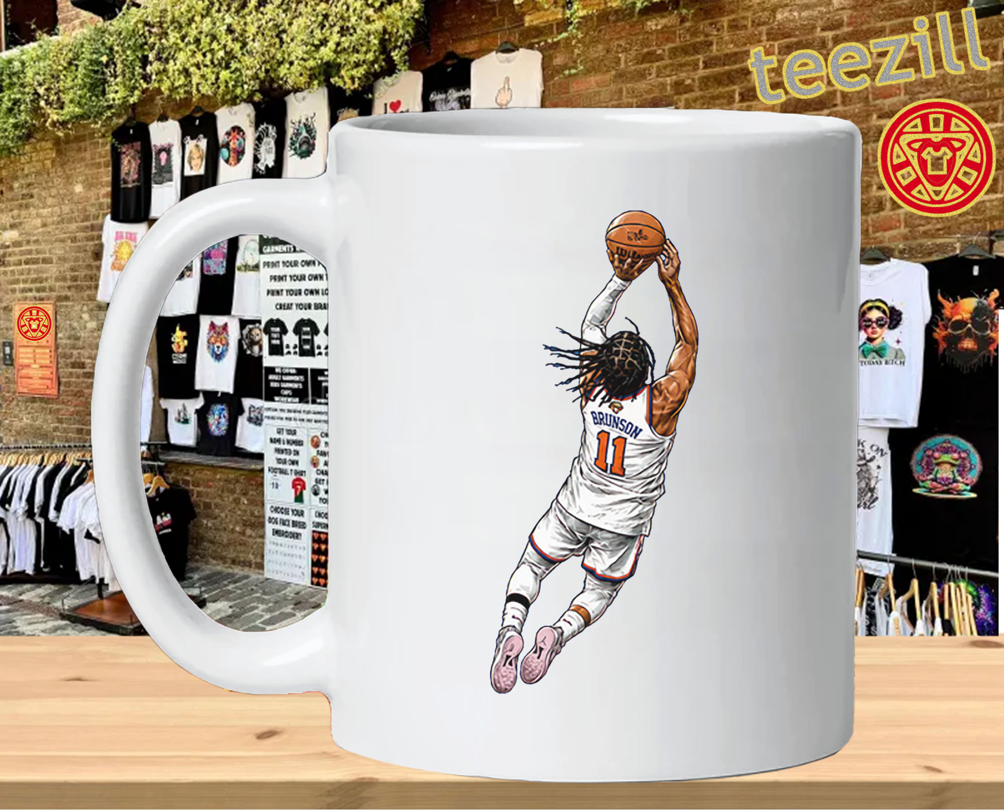 Jalen Brunson Dunk Shirt - New York Knicks Basketball mug