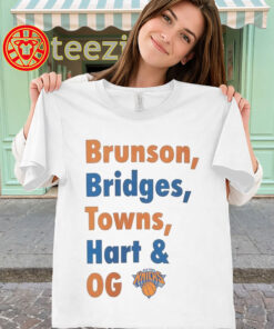 Knicks Finals Five Shirt - Brunson Bridges Towns Hart OG Tee
