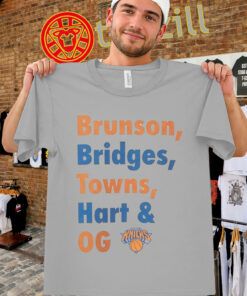 Knicks Finals Five Shirt - Brunson Bridges Towns Hart OG Tee unisex