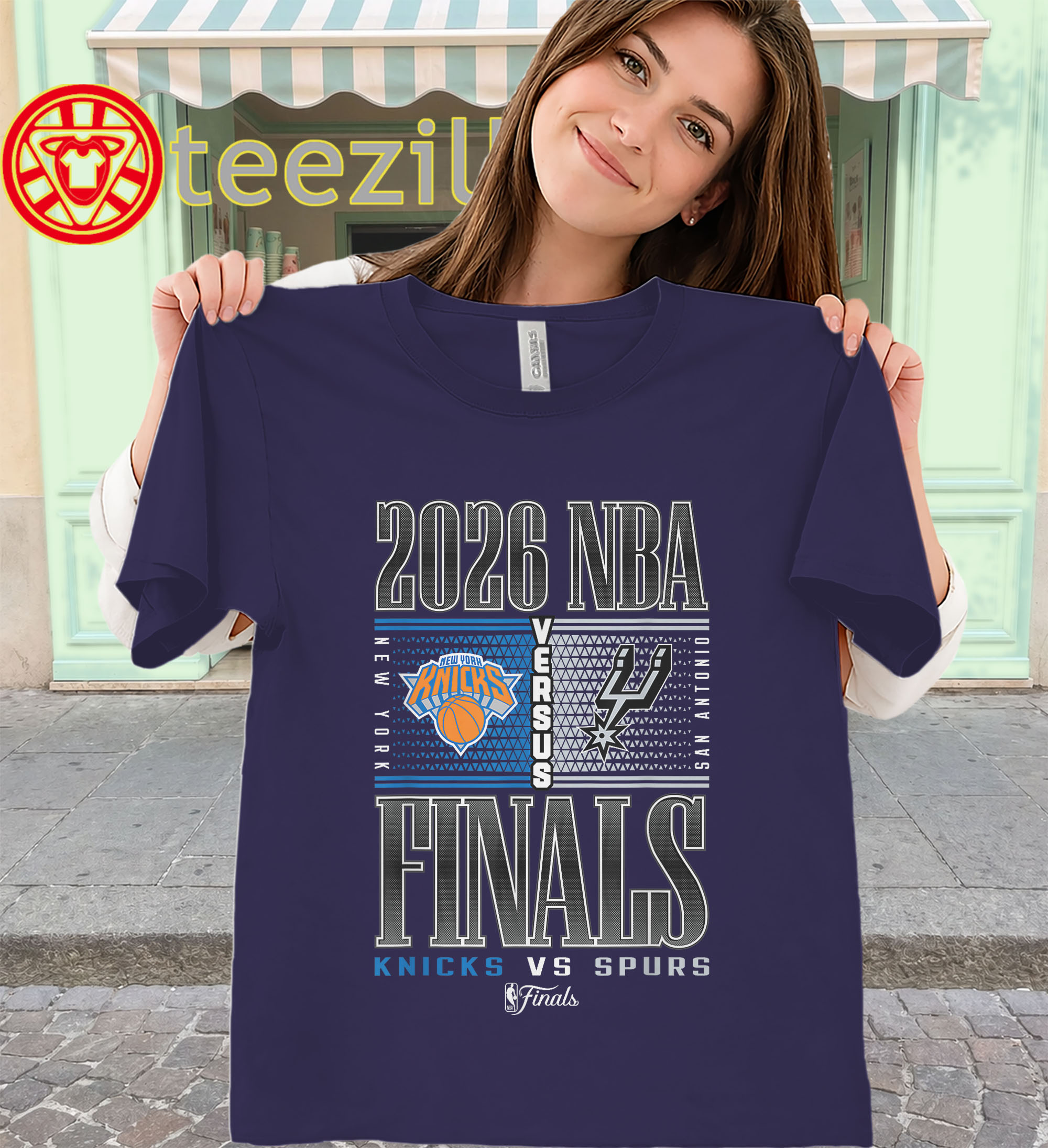 Knicks vs Spurs Shirt – 2026 Finals Basketball Matchup-classic