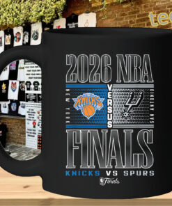 Knicks vs Spurs – 2026 Finals Basketball Matchup mug