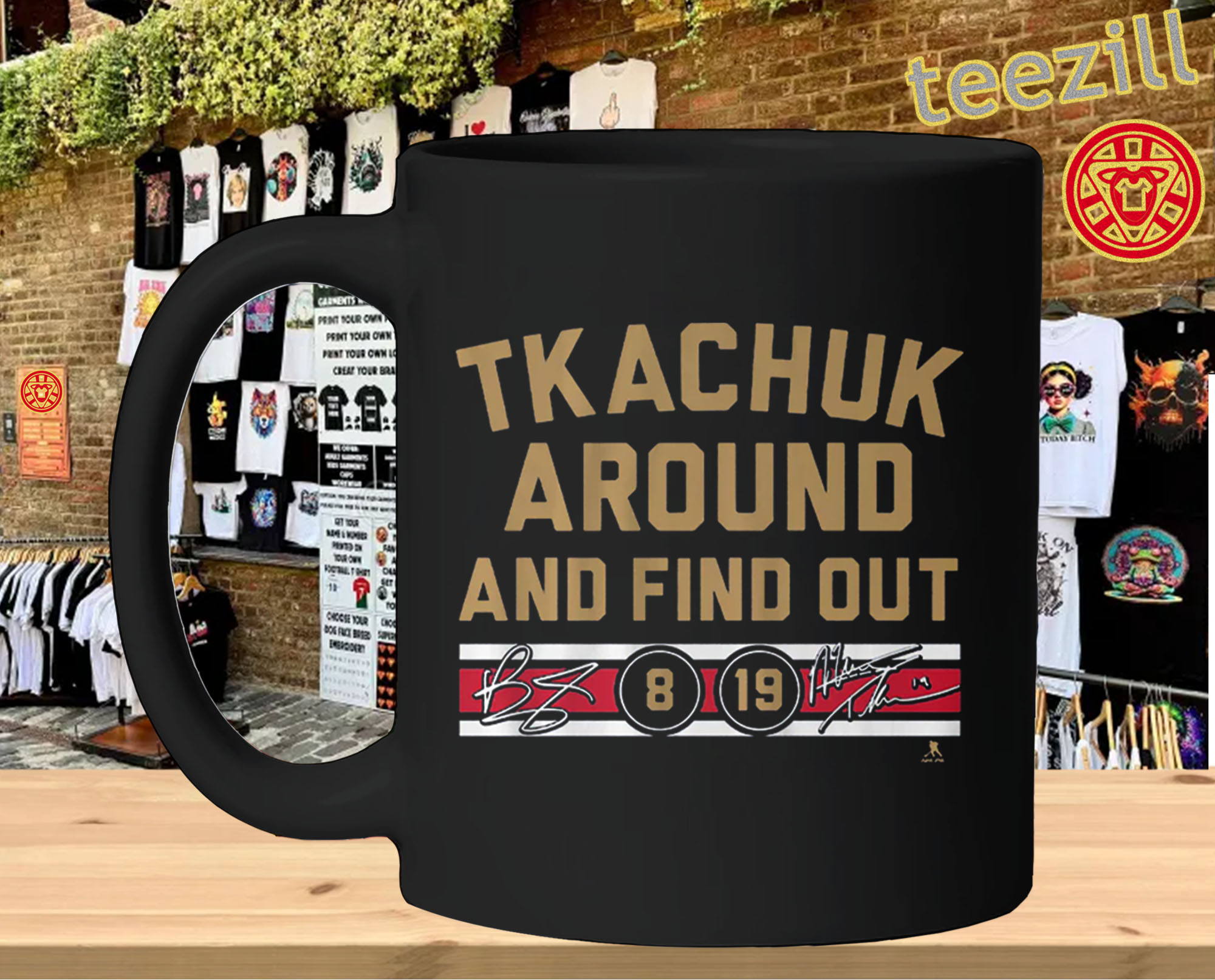 Matthew & Brady Tkachuk Around And Find Outmug