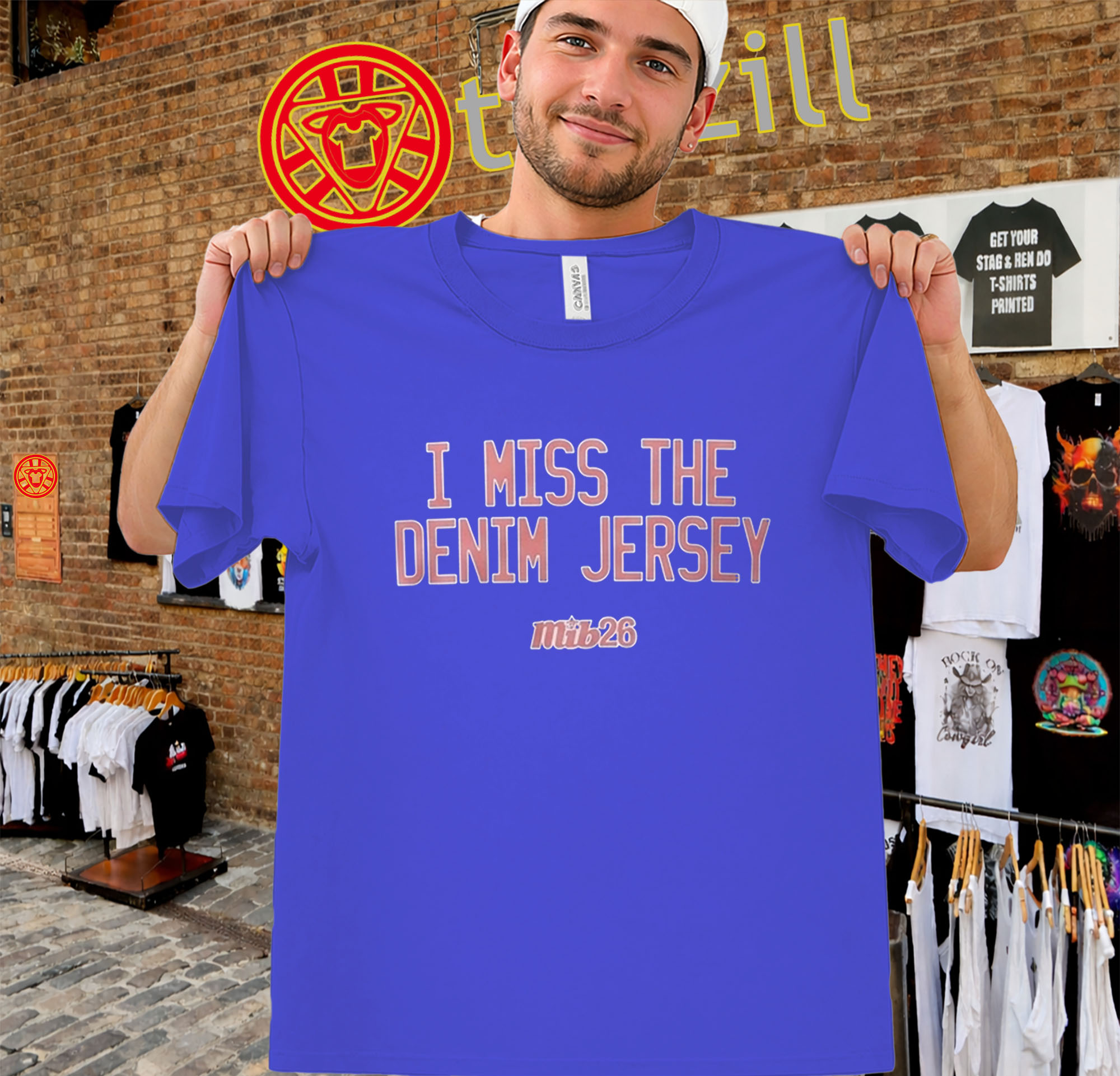 MiB26 I Miss the Denim Jersey Shirt - Baseball Fan Tee