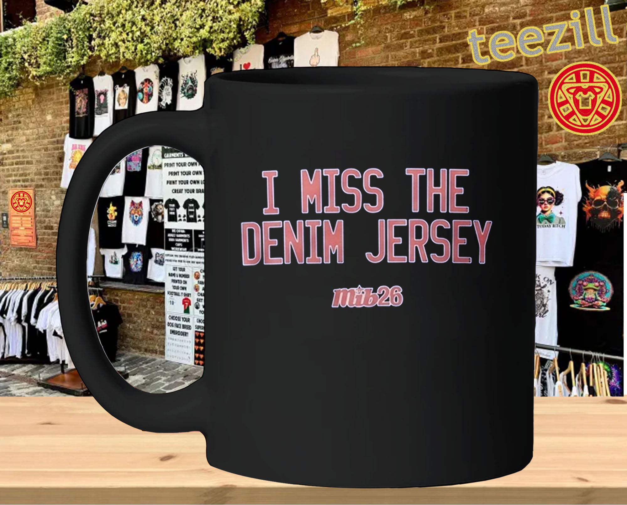 MiB26 I Miss the Denim Jersey Shirt - Baseball Fan-mug