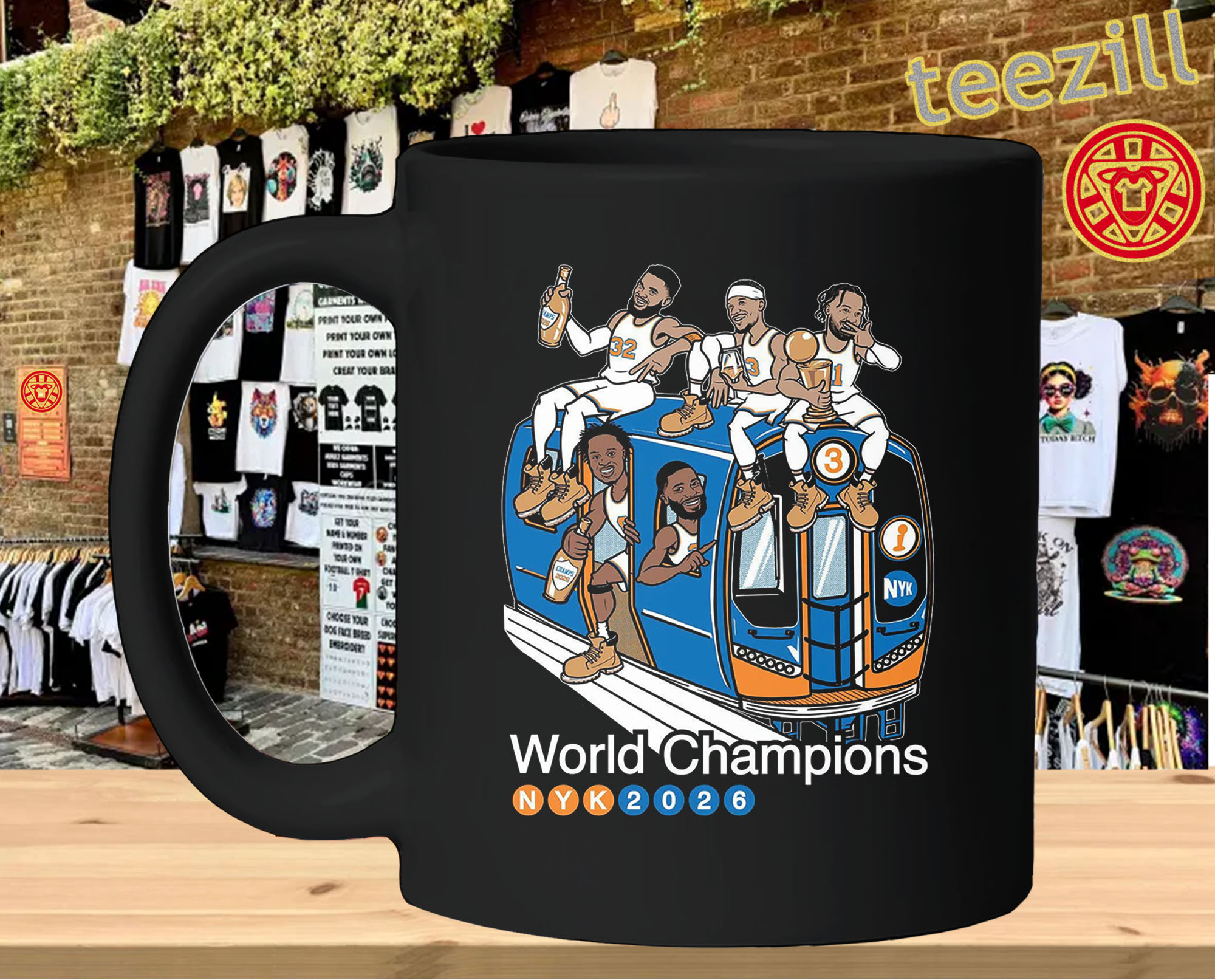 NYK World Champions 2026 Shirt - New York Basketball Subway Teemug