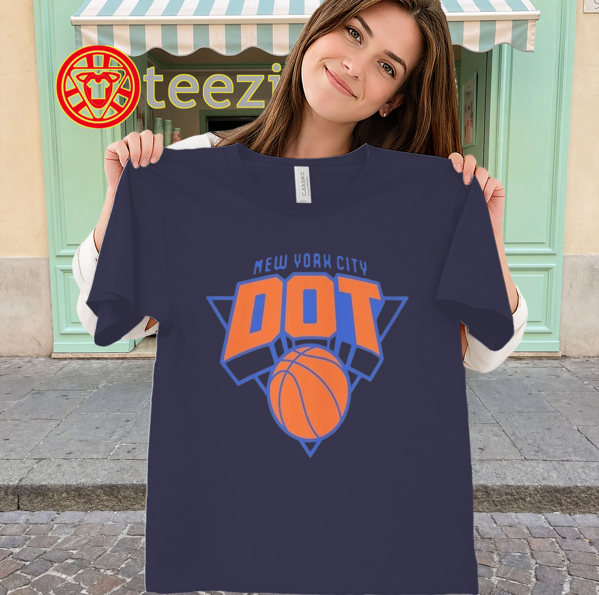 New York City DOT Shirt - NYC Basketball Parody Tee-classic