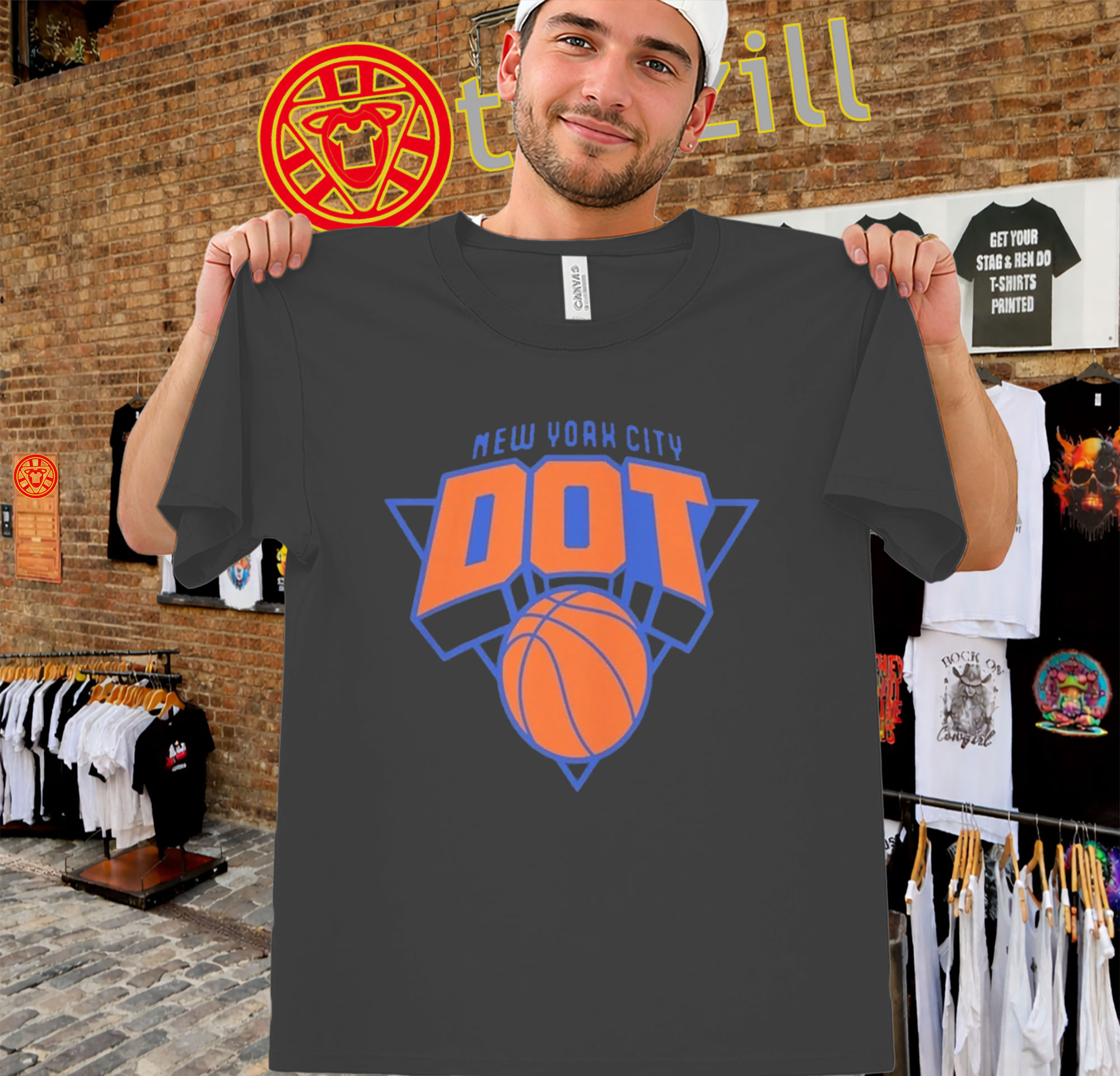 New York City DOT Shirt - NYC Basketball Parody Tee