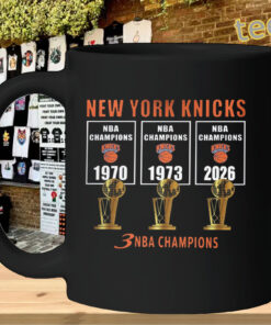 New York Knicks 3 NBA Champions Shirt - 1970 1973 2026 mug