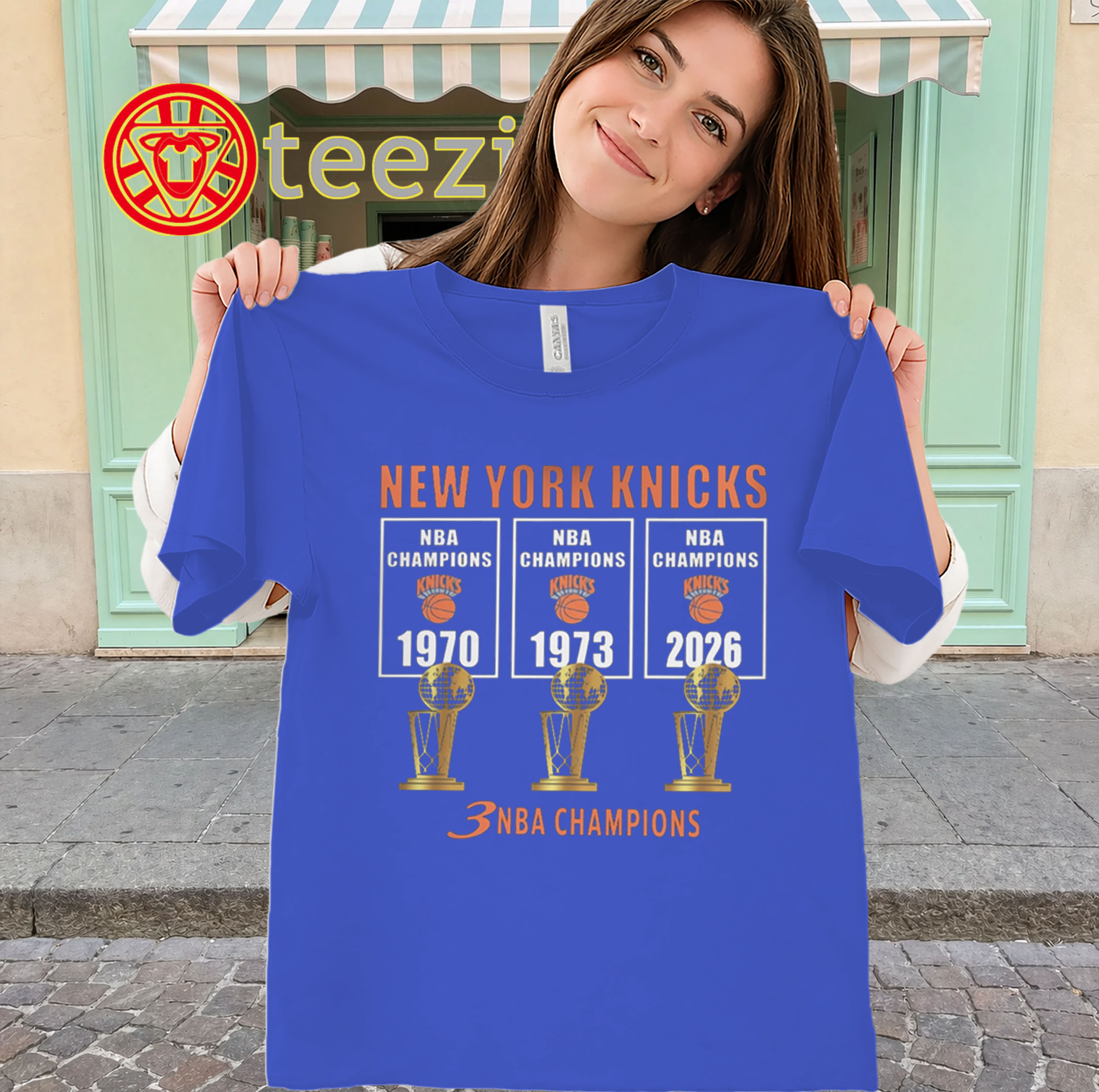 New York Knicks 3 NBA Champions Shirt - 1970 1973 2026