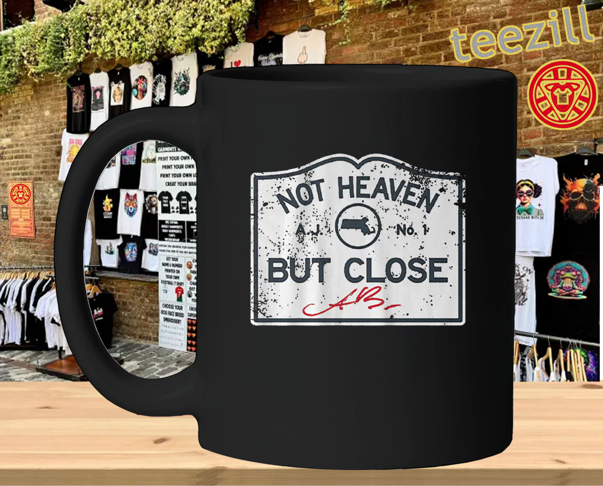Not Heaven But Close - A.J. Brown Eagles Quote Football mug