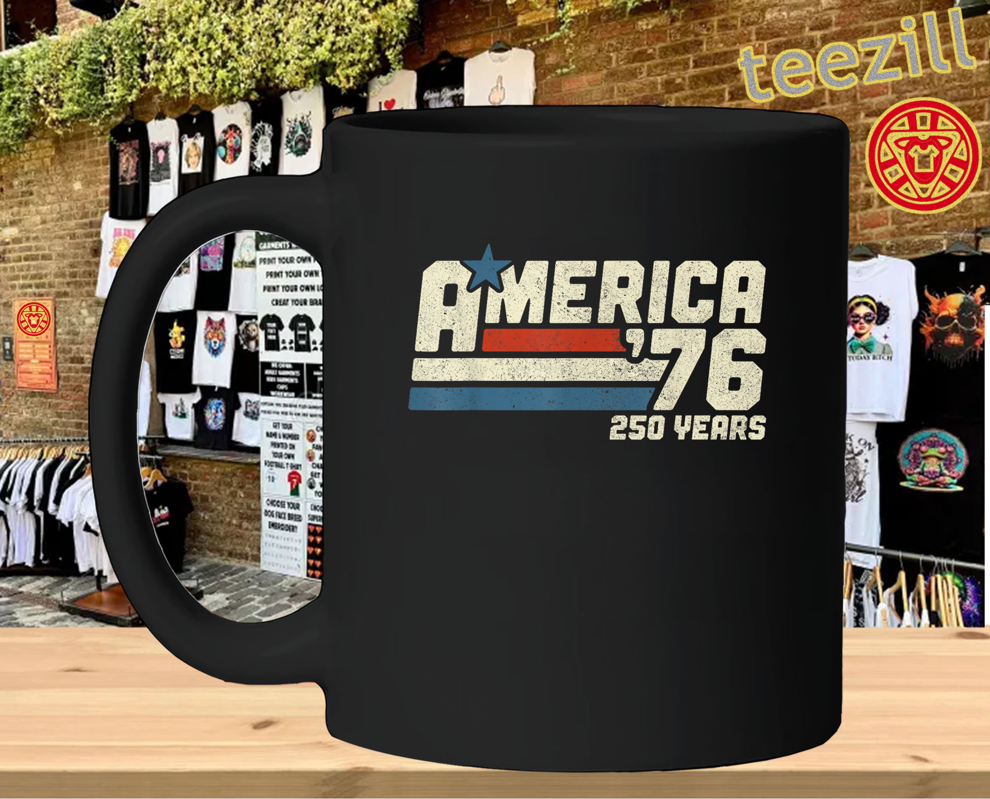 Retro America 250 Years 250th Anniversary USA 1776-2026 mug