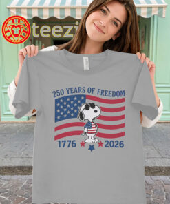 Snoopy America 250 Shirt - 250 Years of Freedom 1776 2026 Tee classic