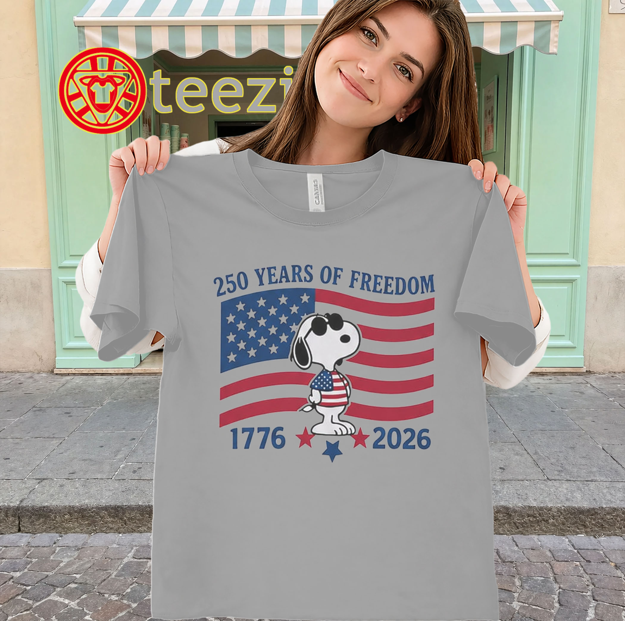 Snoopy America 250 Shirt - 250 Years of Freedom 1776 2026 Tee classic