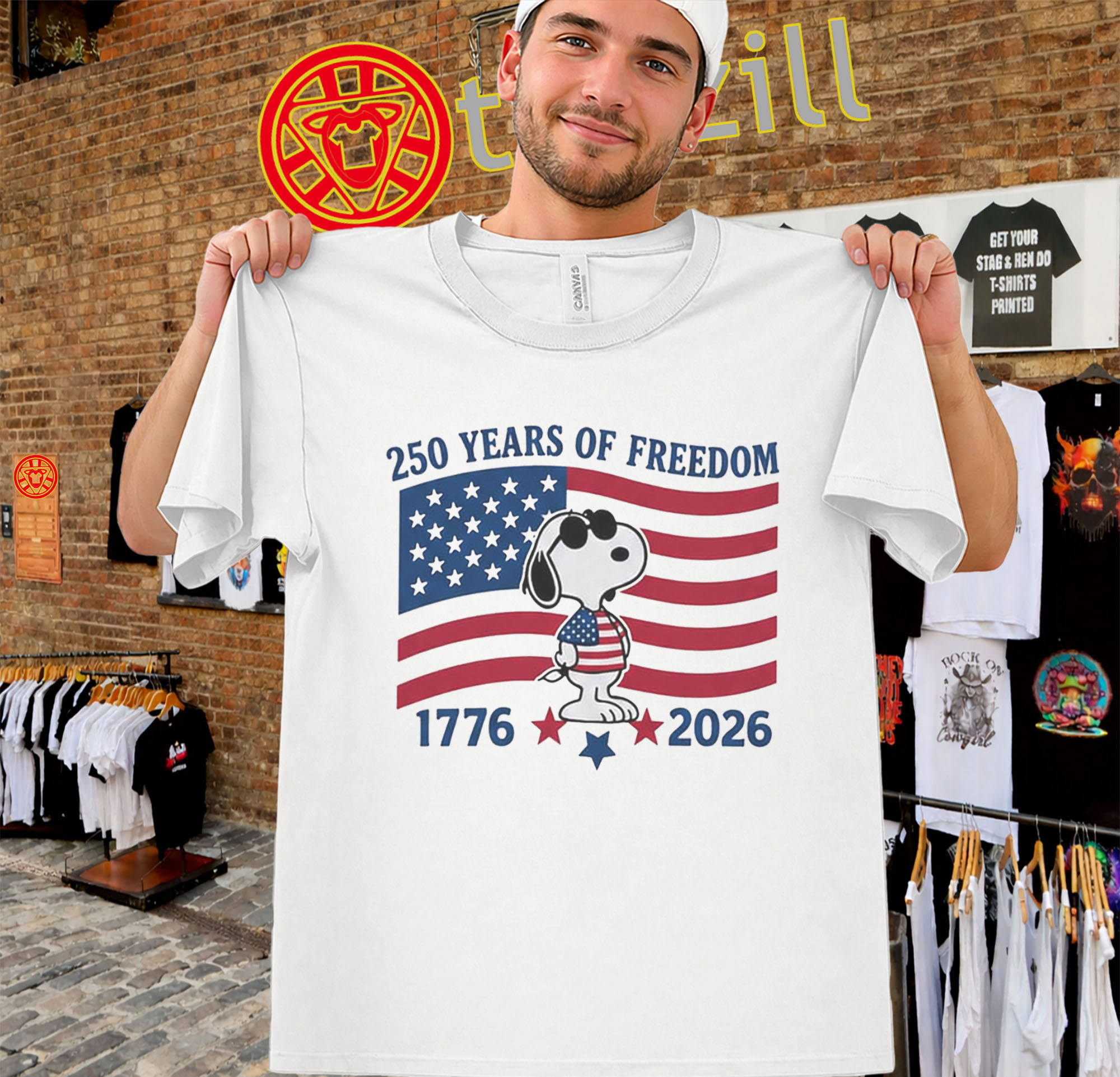 Snoopy America 250 Shirt - 250 Years of Freedom 1776 2026 Tee