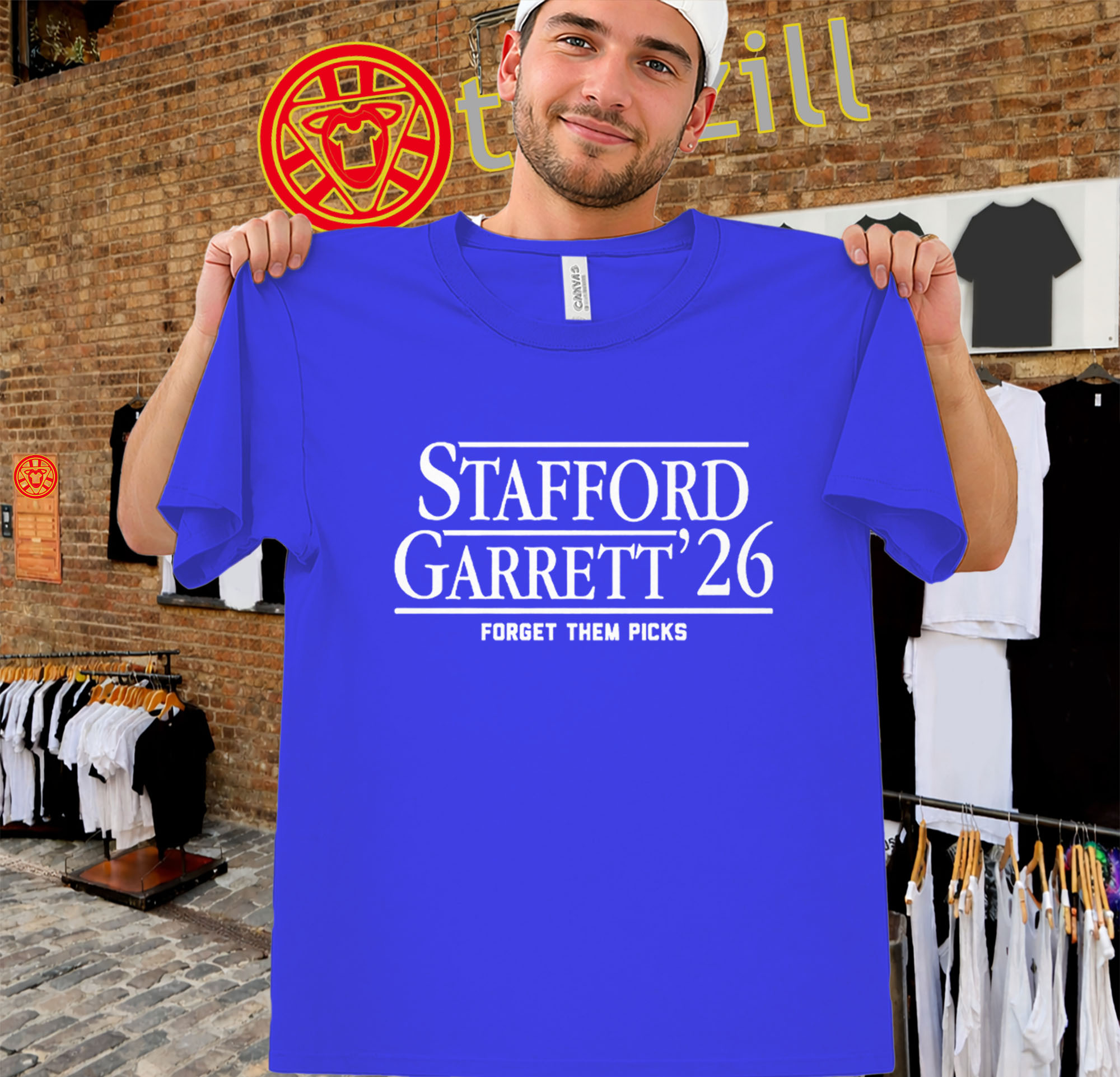 Stafford Garrett 26 Shirt - LA Rams of Myles Garrett & Matthew Stafford Football