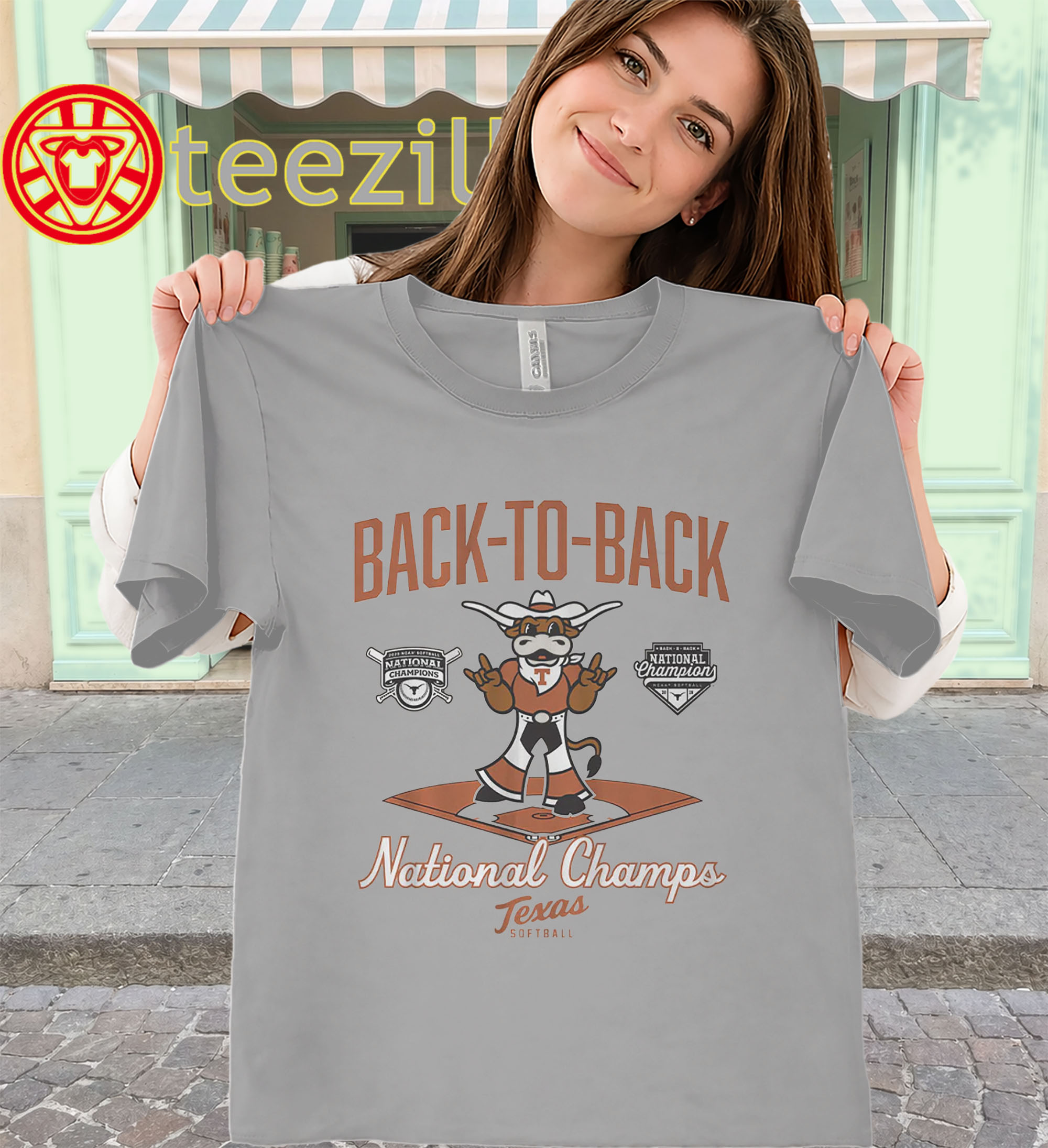 Texas Softball Back-to-Back Champions Shirt – Diamond WCWS-classic