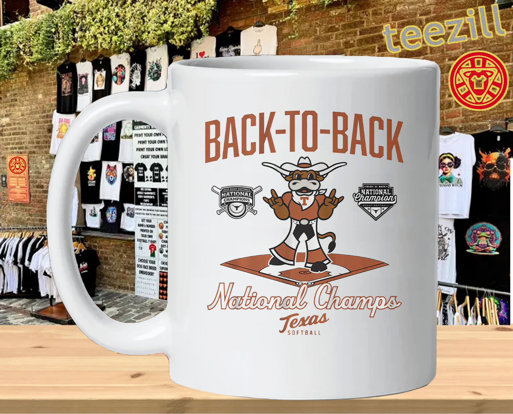 Texas Softball Back-to-Back Champions Shirt – Diamond WCWS - Image 2