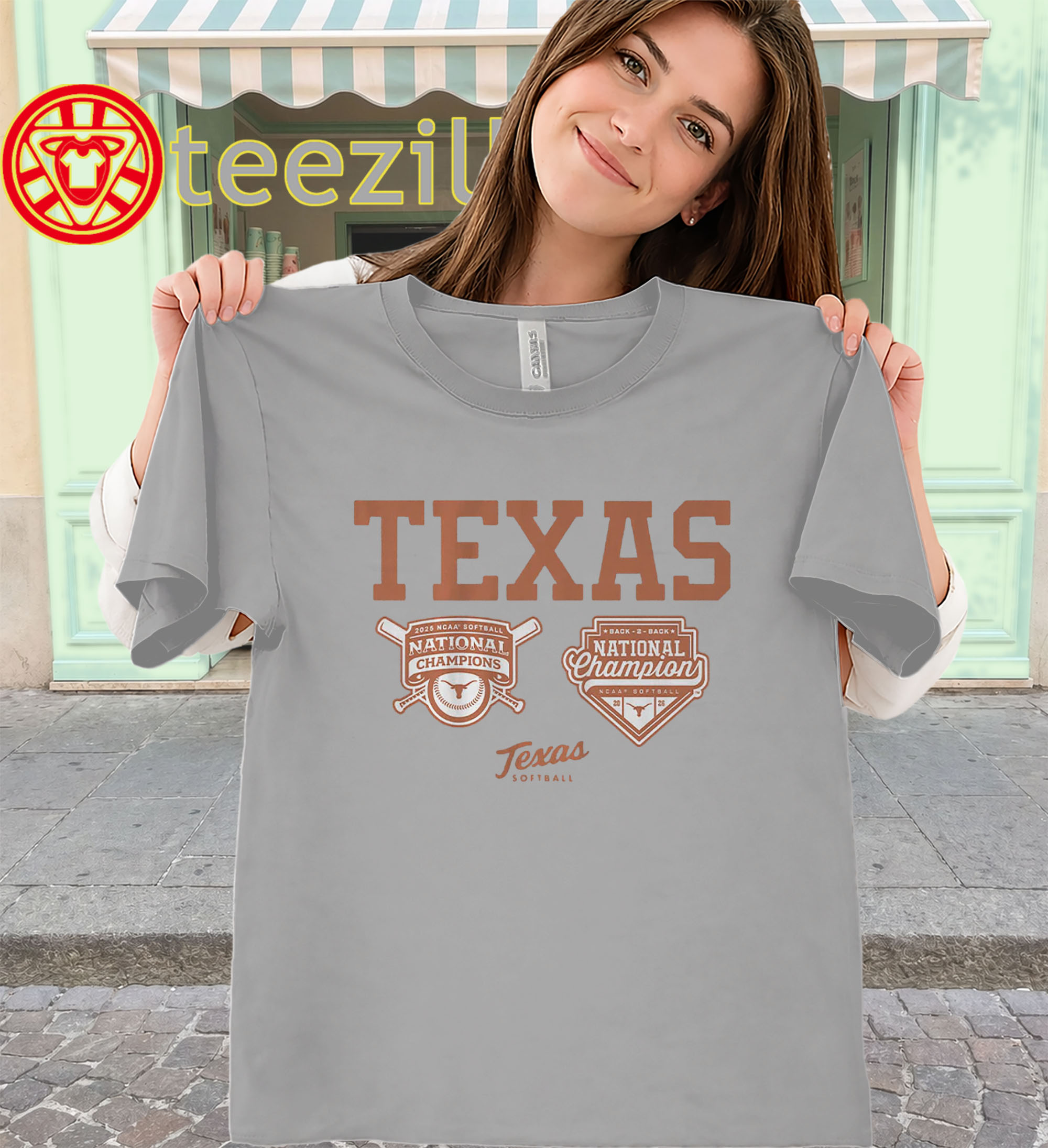 Texas Softball Back-to-Back Champs Shirt – WCWS Champions Logos-classic