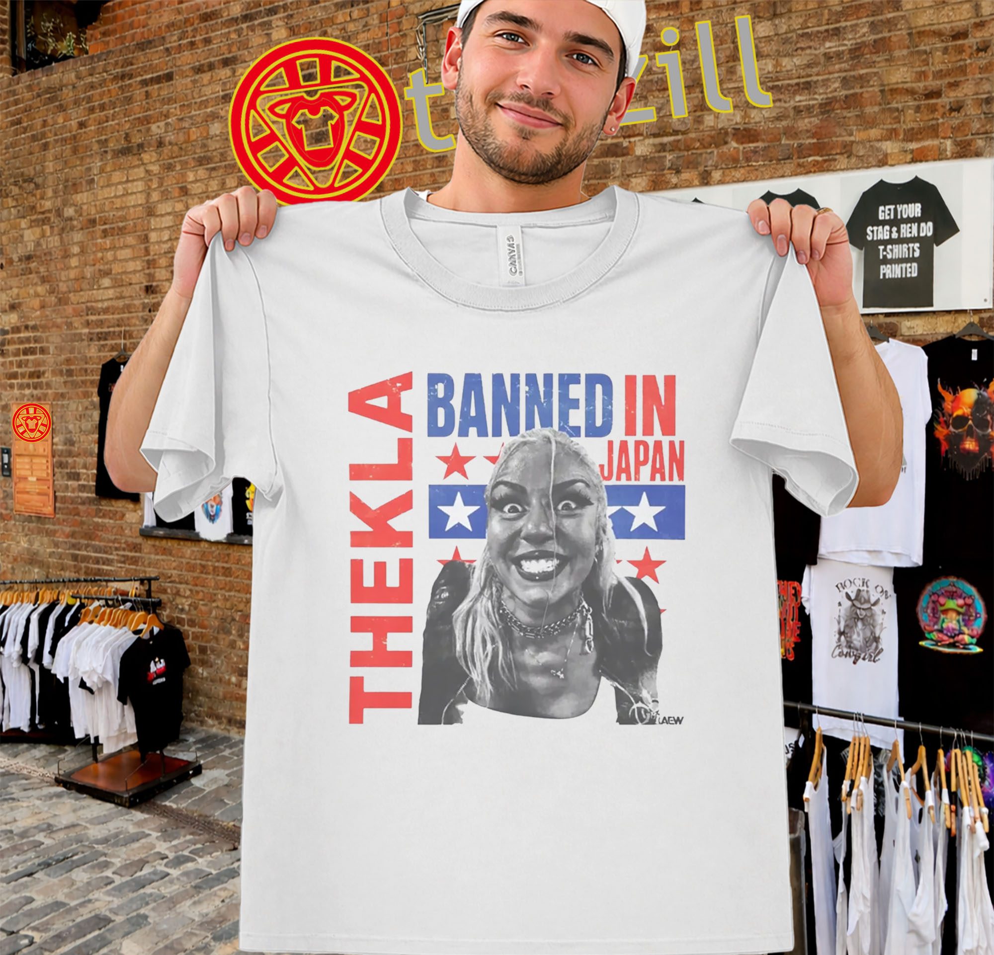Thekla Banned In Japan Shirt – Wrestling Graphic Apparel