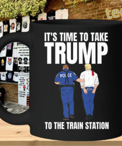 Trump Arrest Shirt - It's Time To Take Trump Train Station Mug