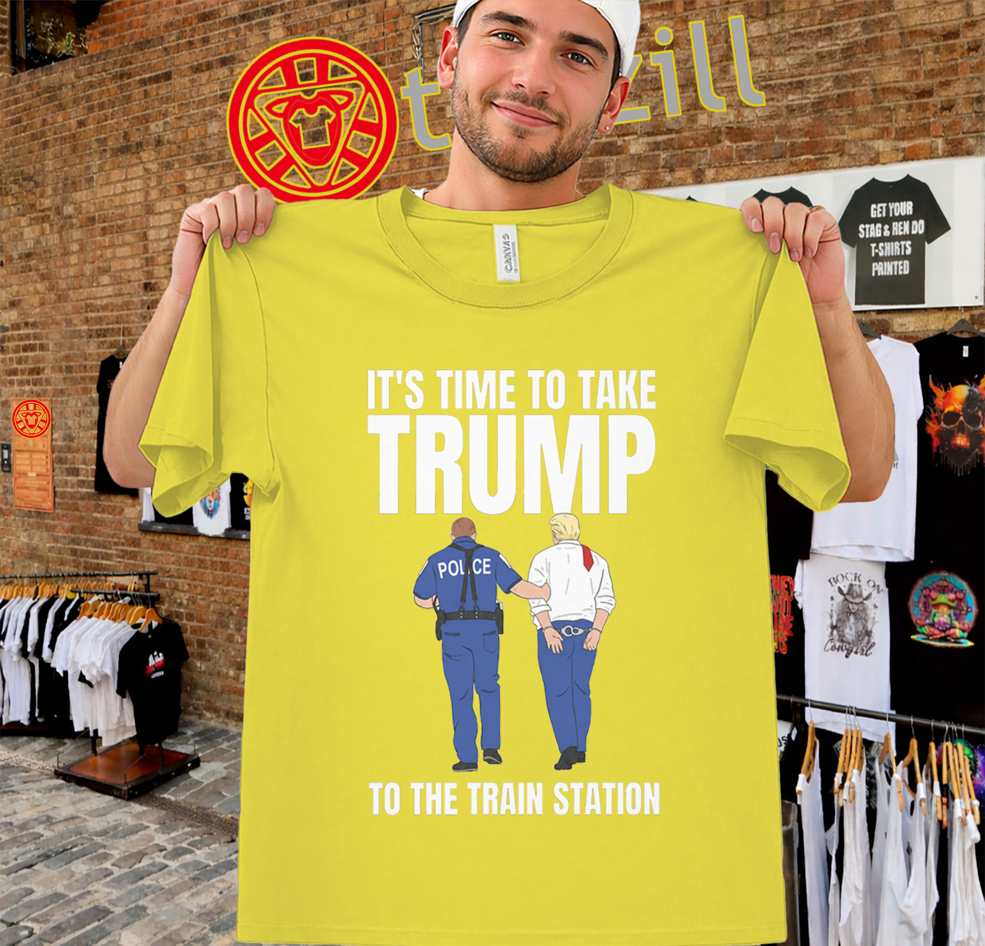 Trump Arrest Shirt - It's Time To Take Trump Train Station Tee