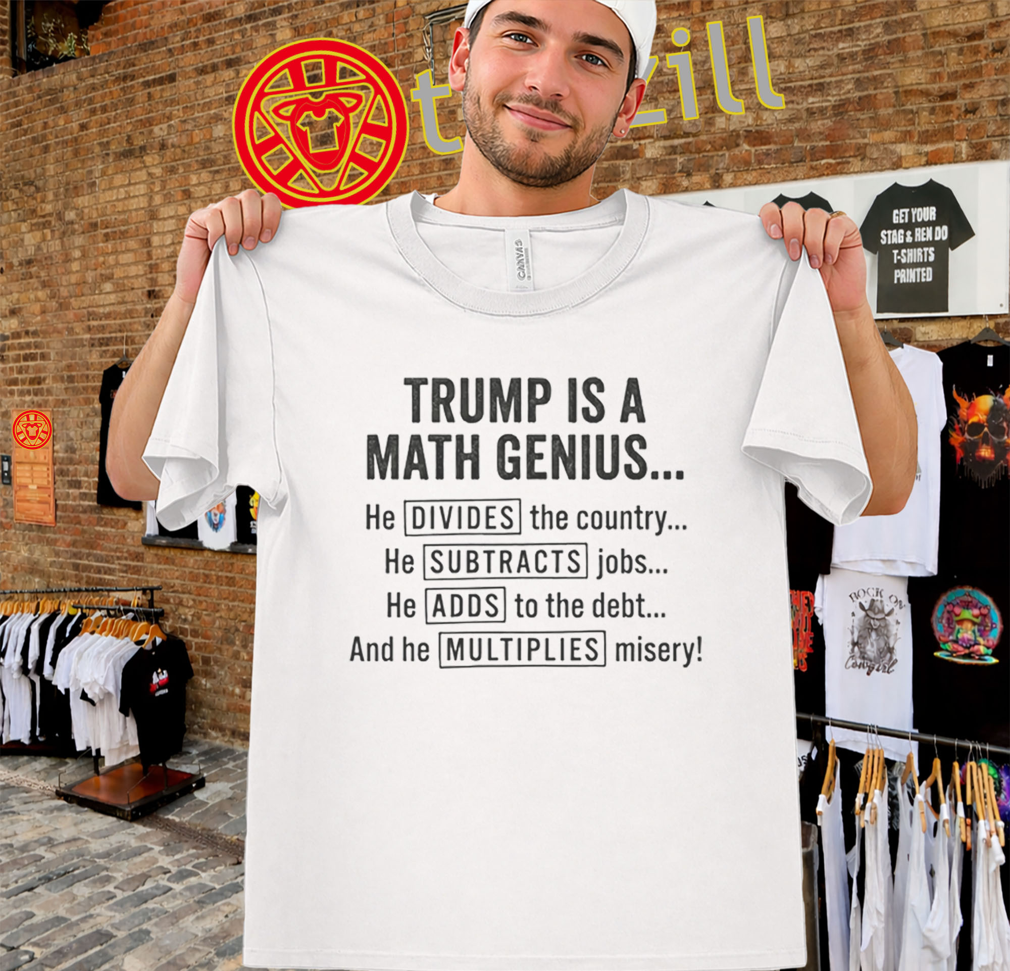 Trump Is A Math Genius Shirt - Funny Anti Trump Political Math Tee