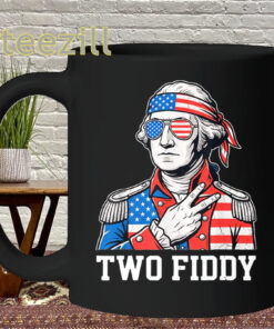 Two Fiddy George Washington Shirt - America 250 Patriotic Mug