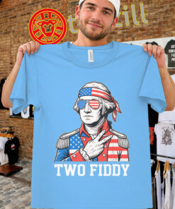Two Fiddy George Washington Shirt - America 250 Patriotic Tee