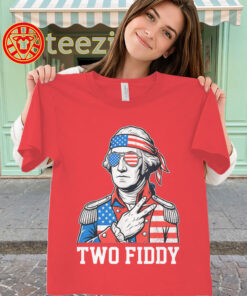Two Fiddy George Washington Shirt - America 250 Patriotic Tee classic