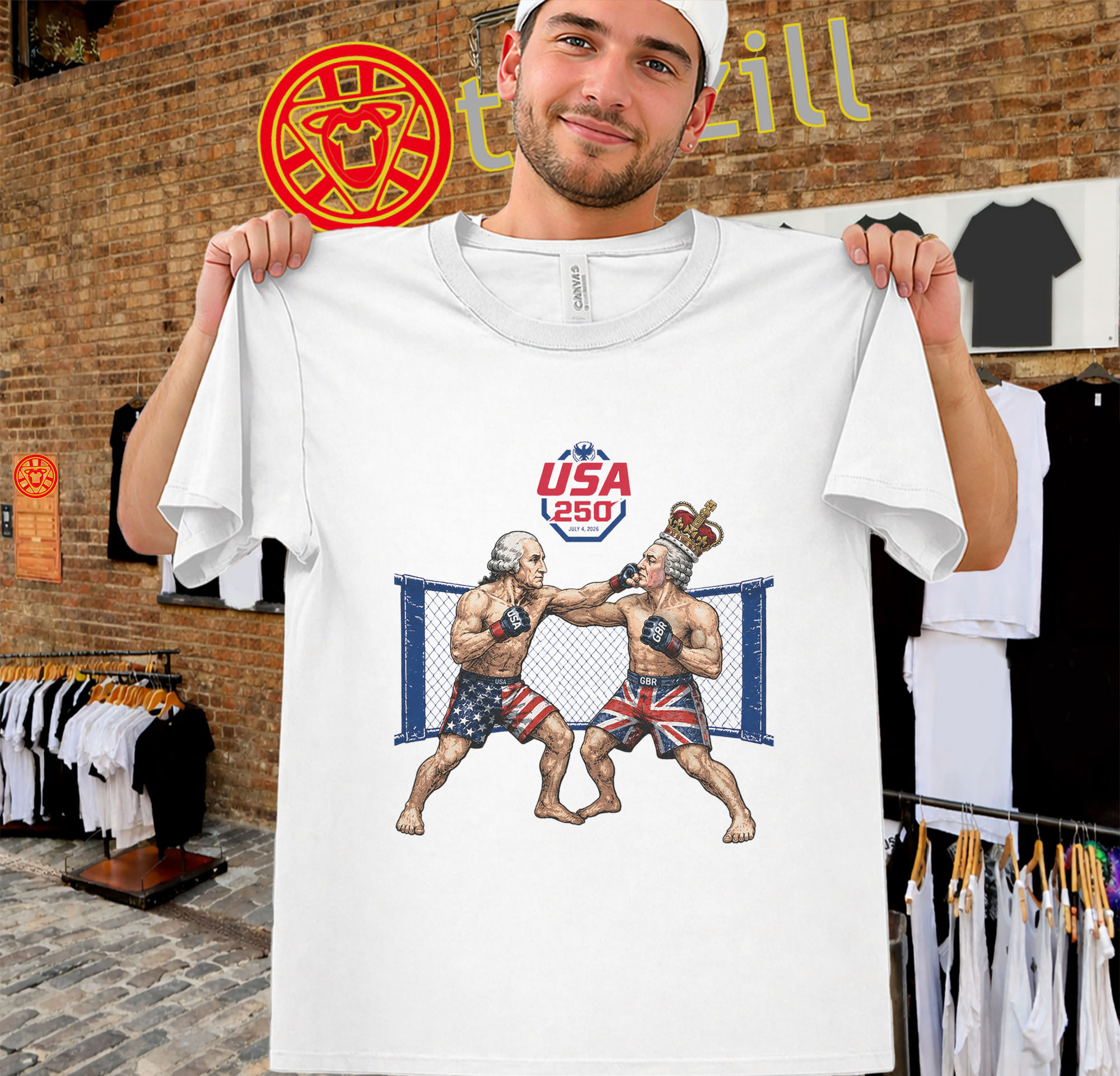 USA 250 MMA Shirt – America 250 Patriotic Fight Funny