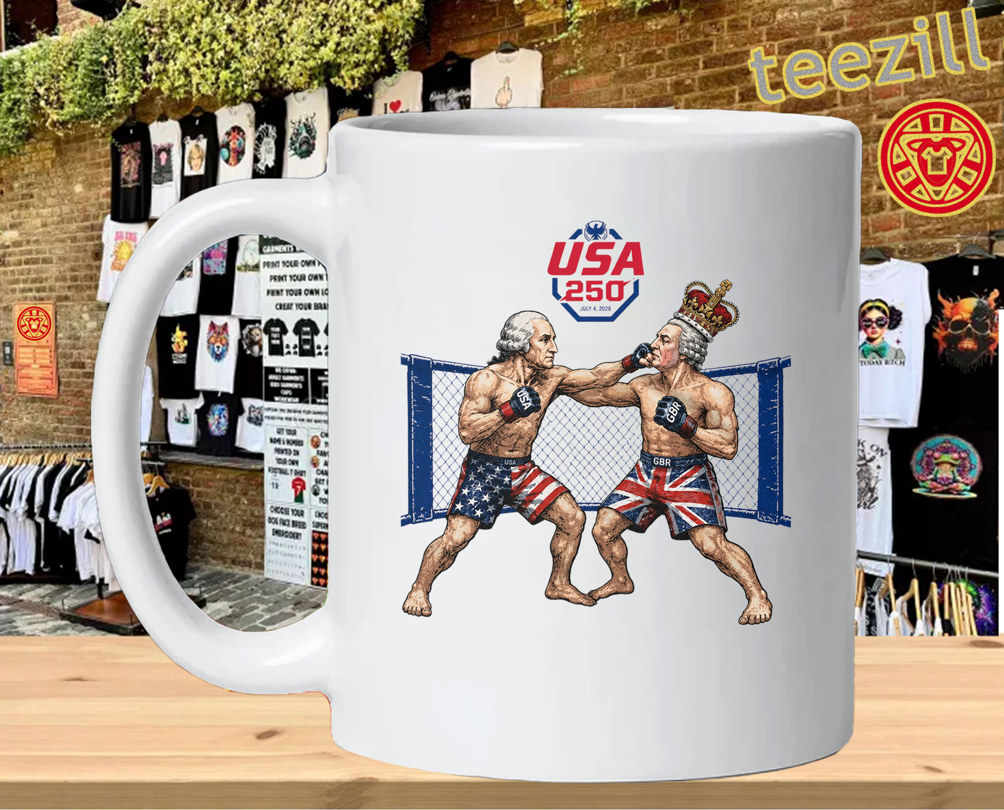 USA 250 MMA – America 250 Patriotic Fight Funny-mug