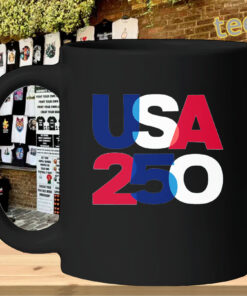 USA 250 Overlay – Red White Blue Anniversary mug