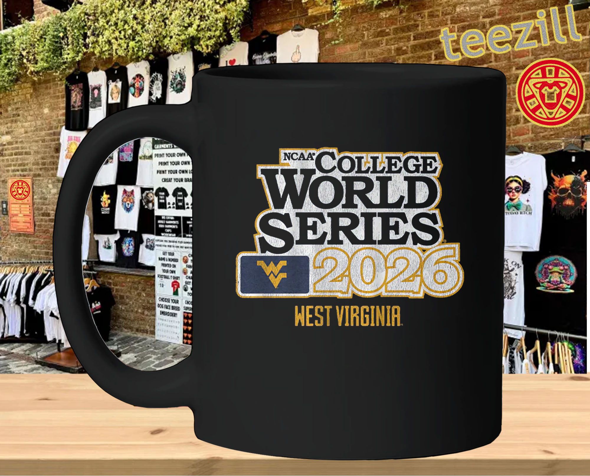 West Virginia Baseball 2026 College World Series mug