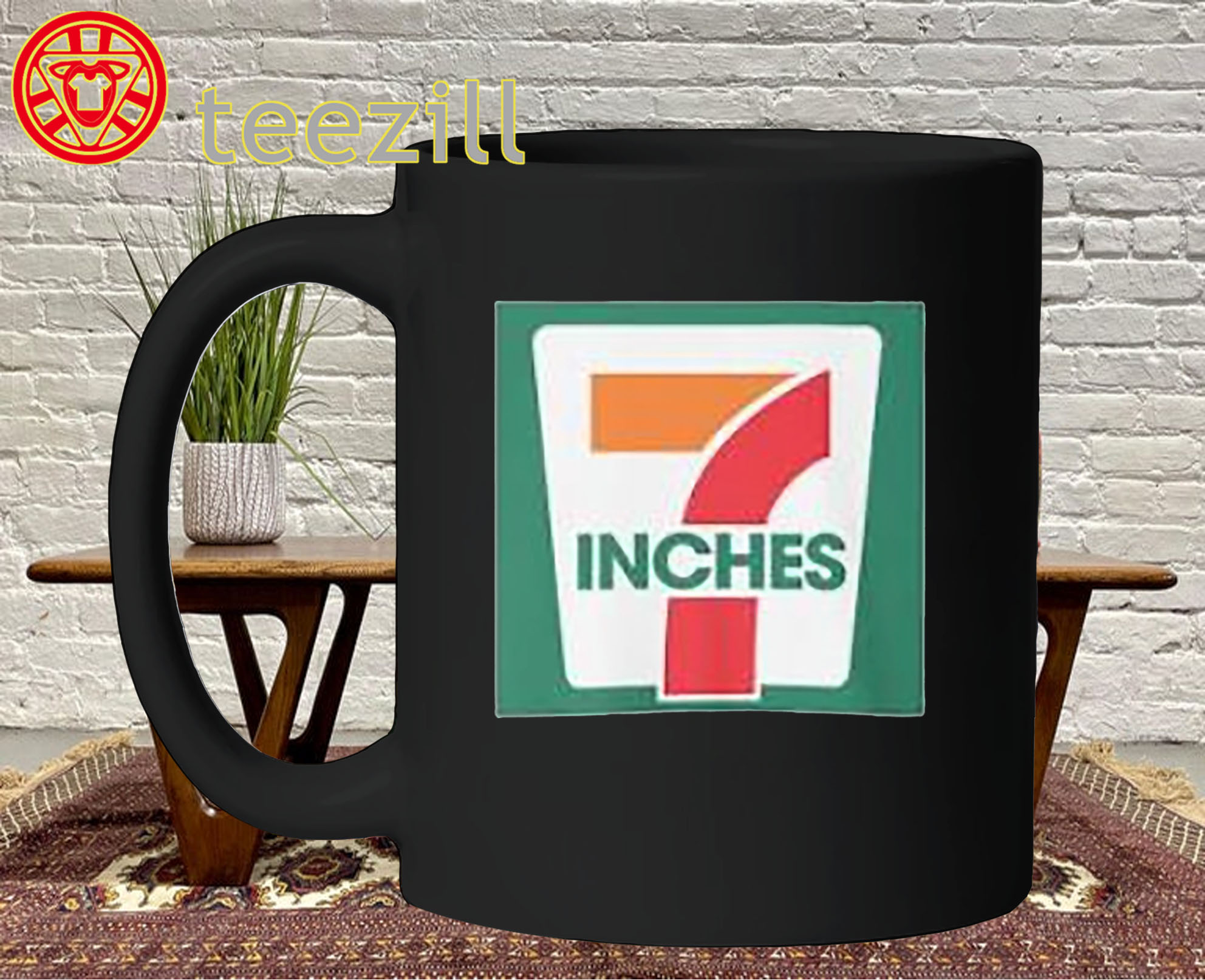 7 Inches Shirt - Funny Retro Logo Mug