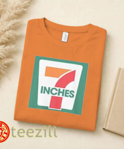 7 Inches Shirt - Funny Retro Logo Orange