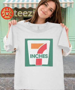 7 Inches Shirt - Funny Retro Logo Tee-white