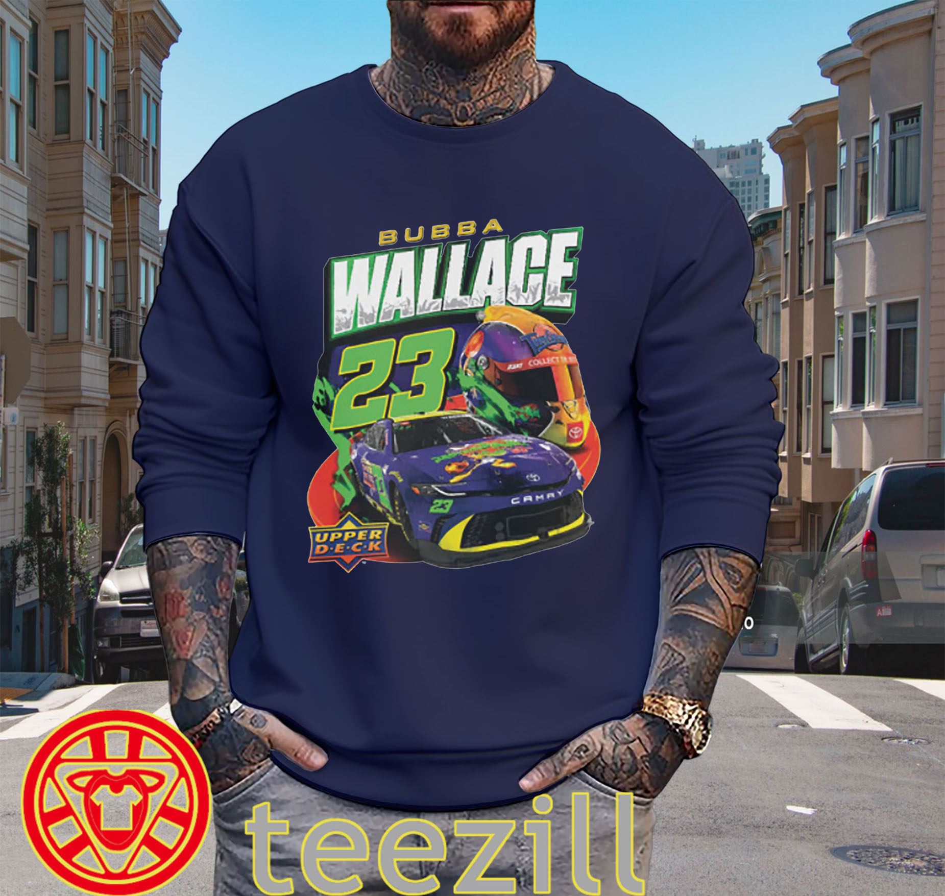 Bubba Wallace Upper D.E.C.K Shirt - Space Jam 23XI Racing Tees weater