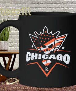 CM Punk Chicago Skull Flag Shirt – WWE Raw Hometown Mug