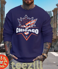 CM Punk Chicago Skull Flag Shirt – WWE Raw Hometown Tee