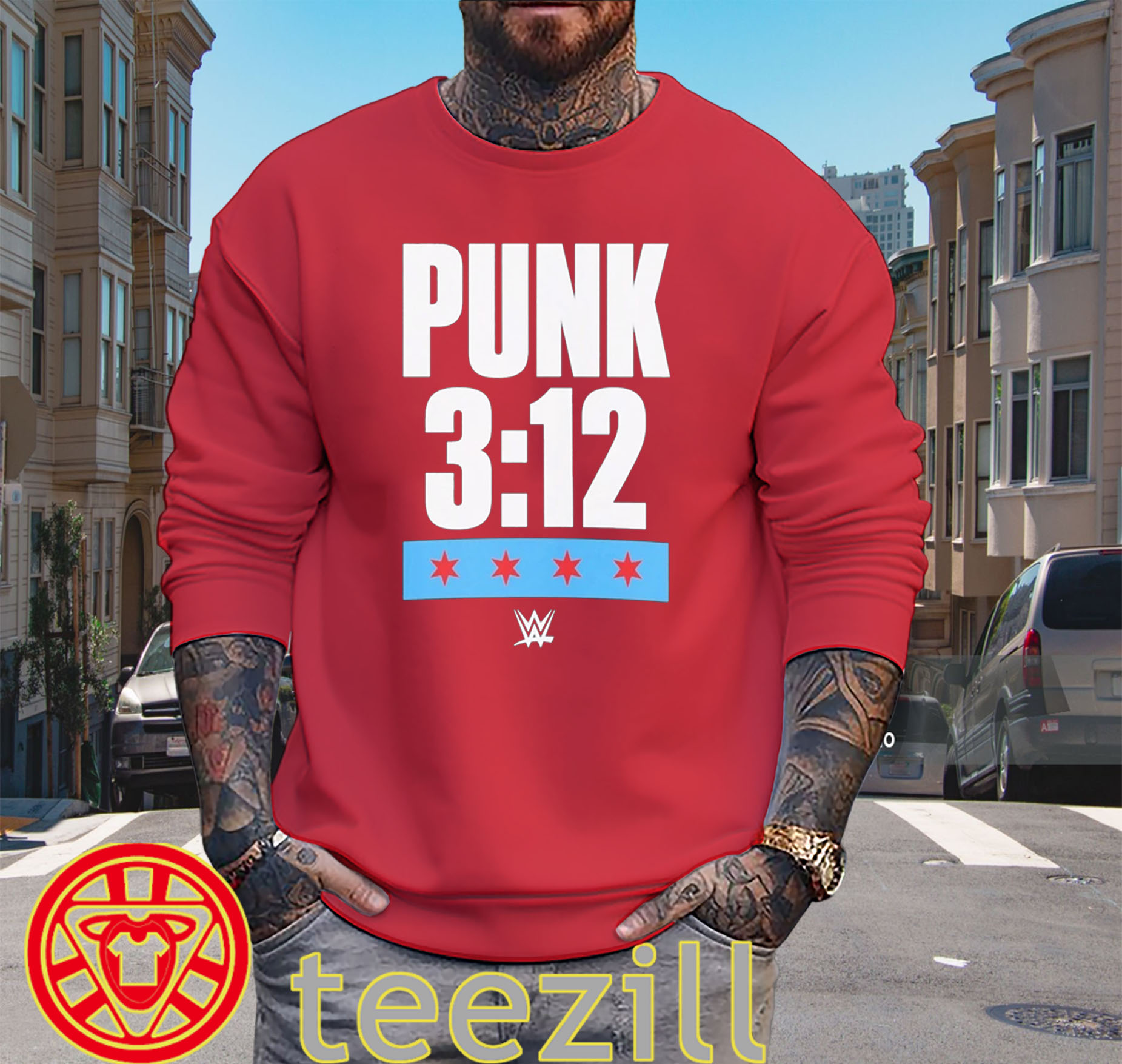 CM Punk Wrestling Fan Tee sweater