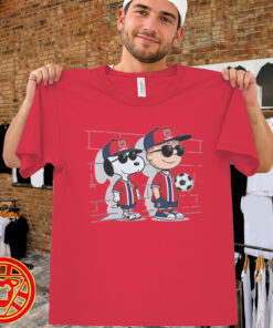 Cartoon Snoopy and Cute Boy Football Graphic-men-design