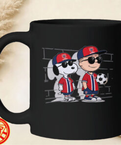 Cartoon Snoopy and Cute Boy Football Graphic-mug-design