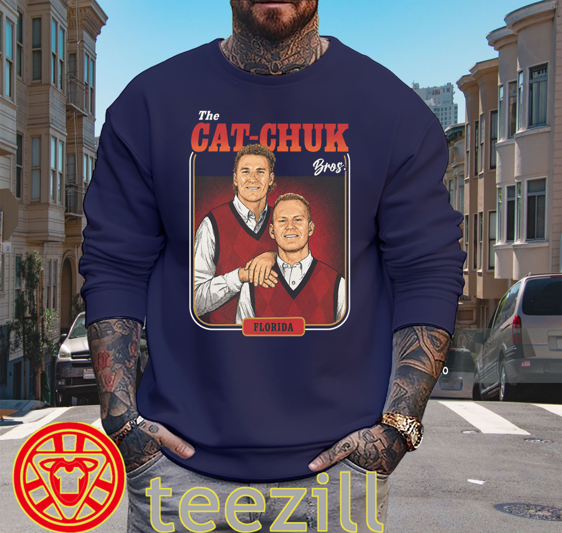 Cat-Chuk Bros Shirt - Matthew Brady Tkachuk Florida Panthers Tee sweater